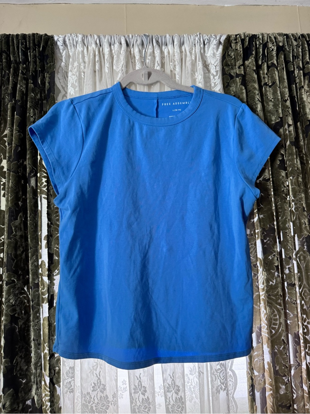 Free Assembly Blue Short Sleeve Tee